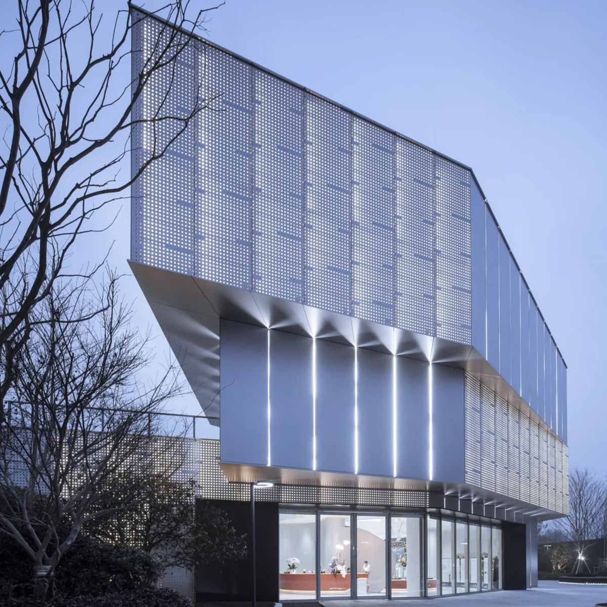 Modern architectural facade with metal cladding | TBK Metal