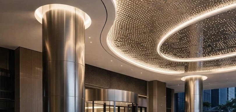Stainless steel architecture showcasing material properties and versatile applications in modern building design