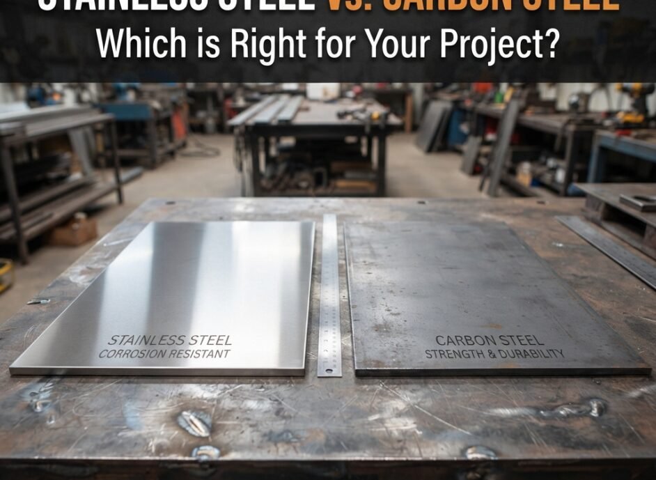 Stainless steel vs carbon steel comparison with emphasis on the properties of the material, its durability, and the types of projects it can be used for.