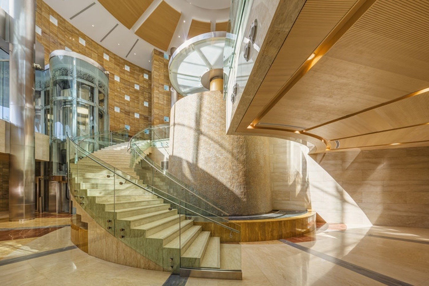 Stainless steel interior detailing at Sidra Medical and Research Center