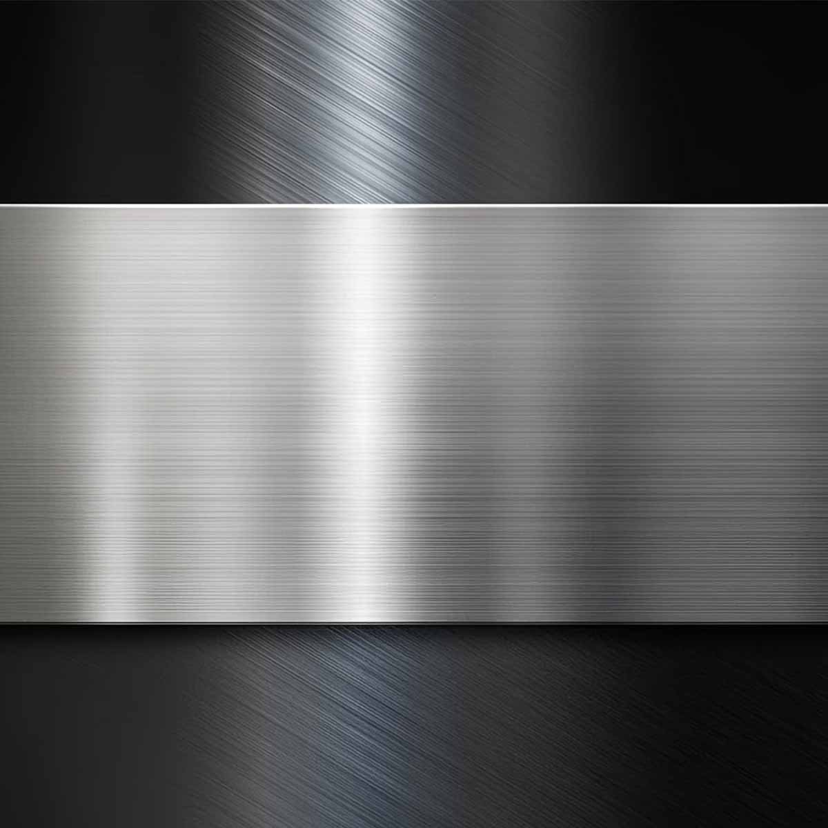 Hairline-brushed finish stainless steel sheet metal for architectural and decorative projects