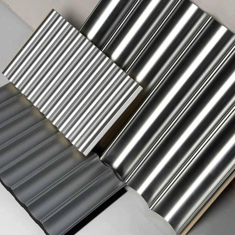TBK Metal Australia corrugated stainless steel sheet metal with uniform wave pattern surface for architectural and industrial applications