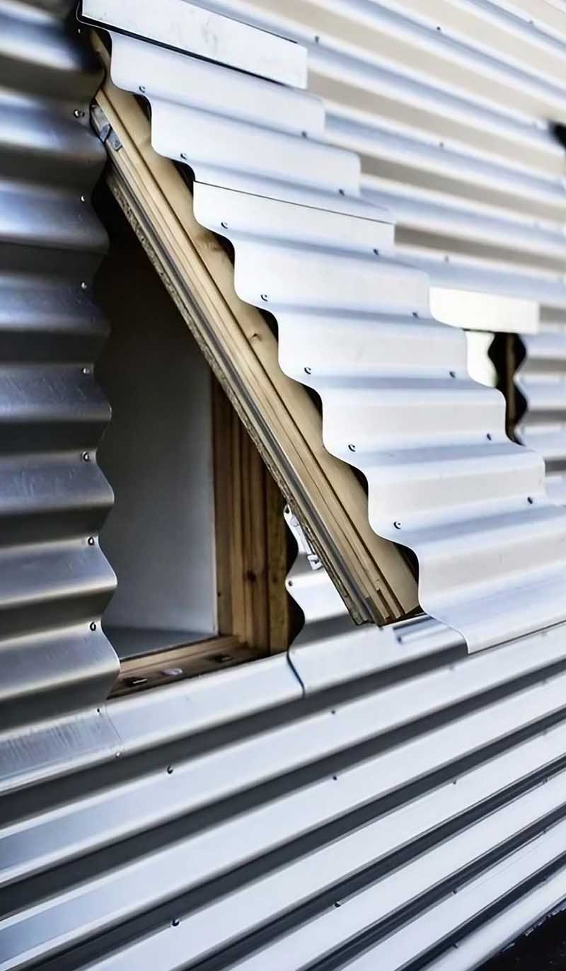 TBK Metal's corrugated metal cladding customization options with various wave patterns, finishes, and dimensions