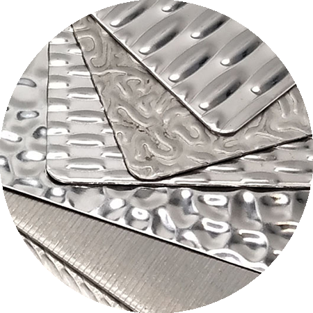 TBK Metal embossed stainless steel sheet with raised textured surface pattern for architectural and decorative applications.