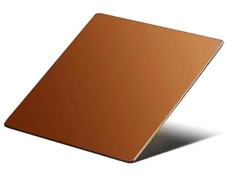 PVD coated stainless steel facade panel with decorative color finish