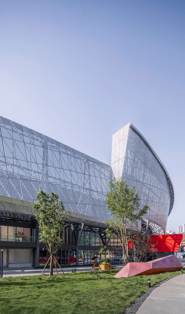 Stainless steel perforated sheets metal panels used in architectural project for facade and screening by TBK Metal Australia