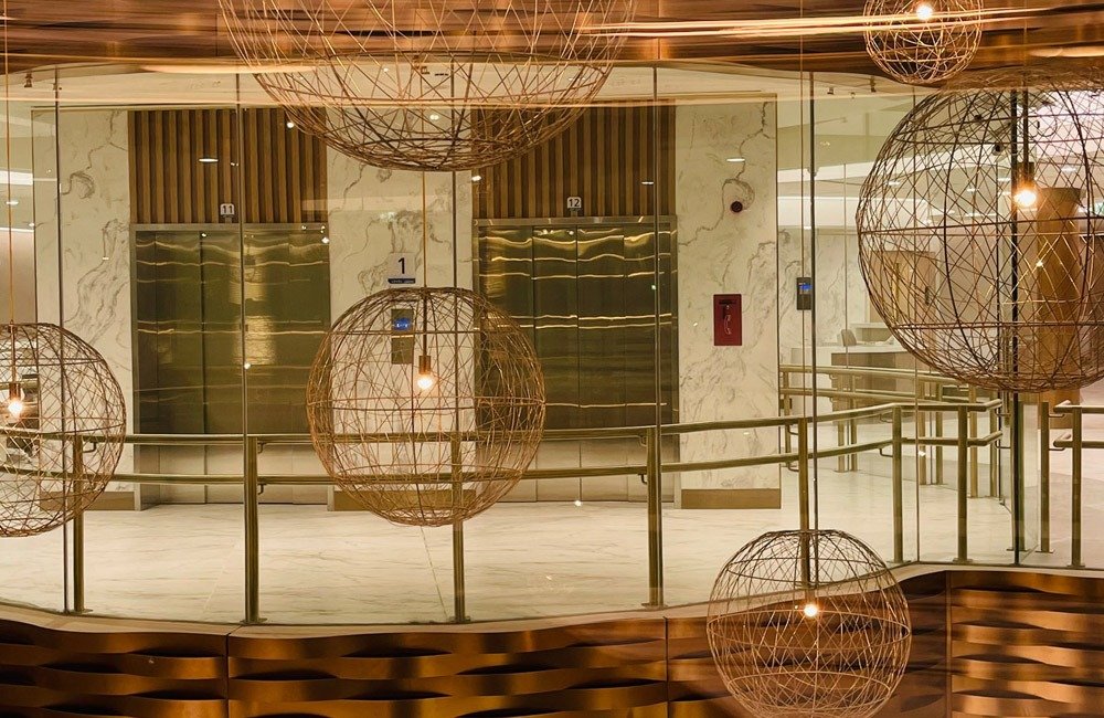 Aman Hospital Doha Qatar stainless steel architectural metalwork