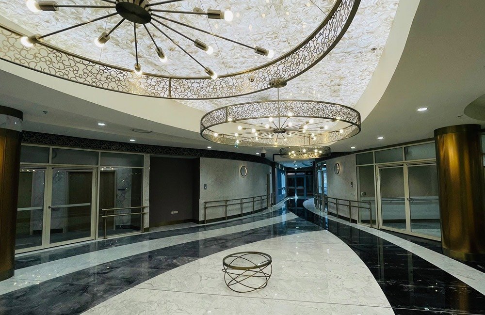 Architectural stainless steel work at Aman Hospital in Doha, Qatar