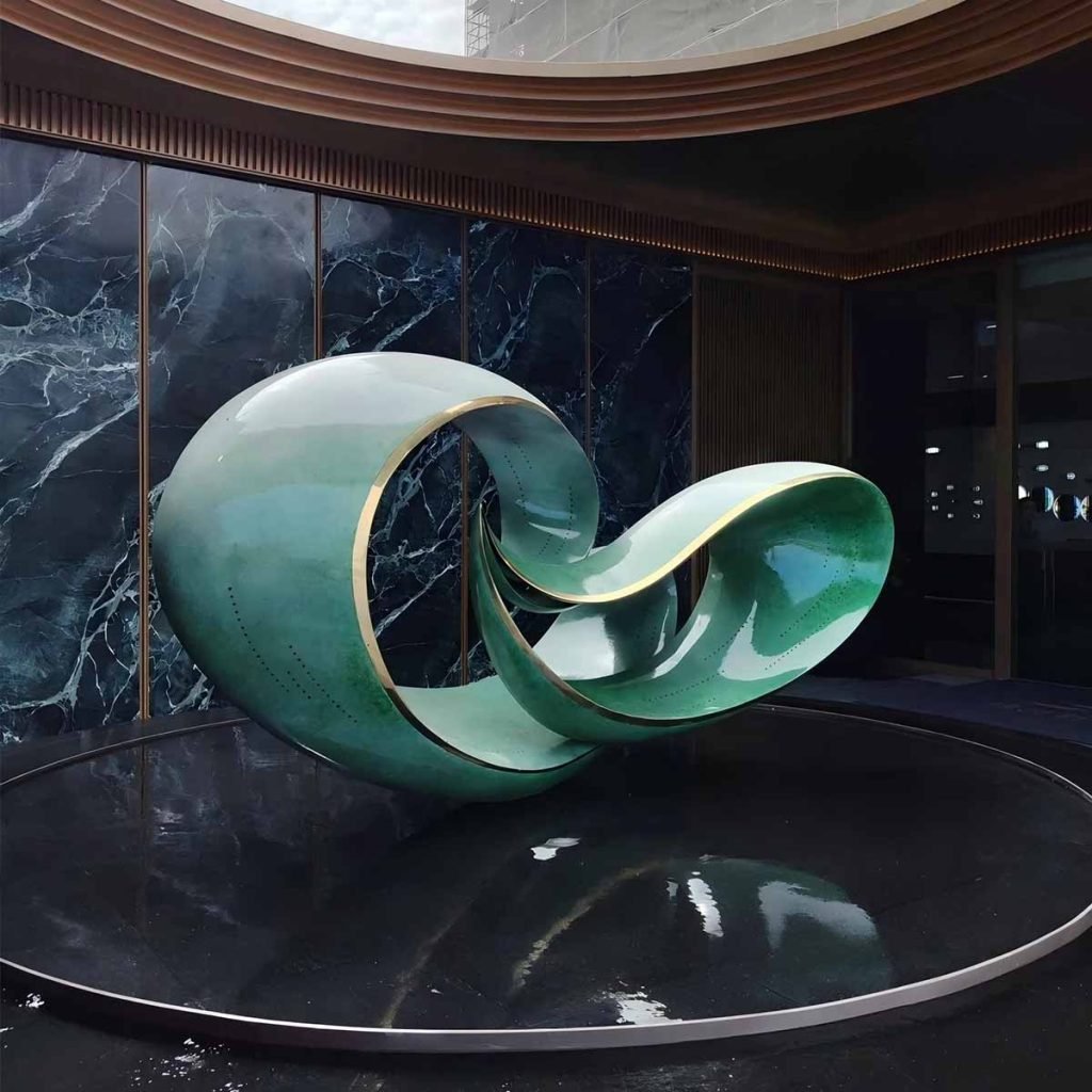 Custom metal sculptures and architectural artworks for commercial projects