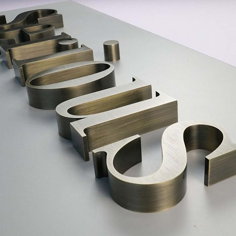 Custom stainless steel letters for house signs and identification