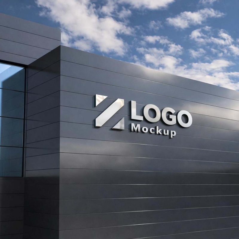 Custom stainless steel logo for business and branding projects