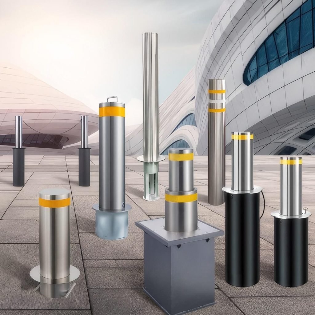 Family of stainless steel bollards for security and safety applications