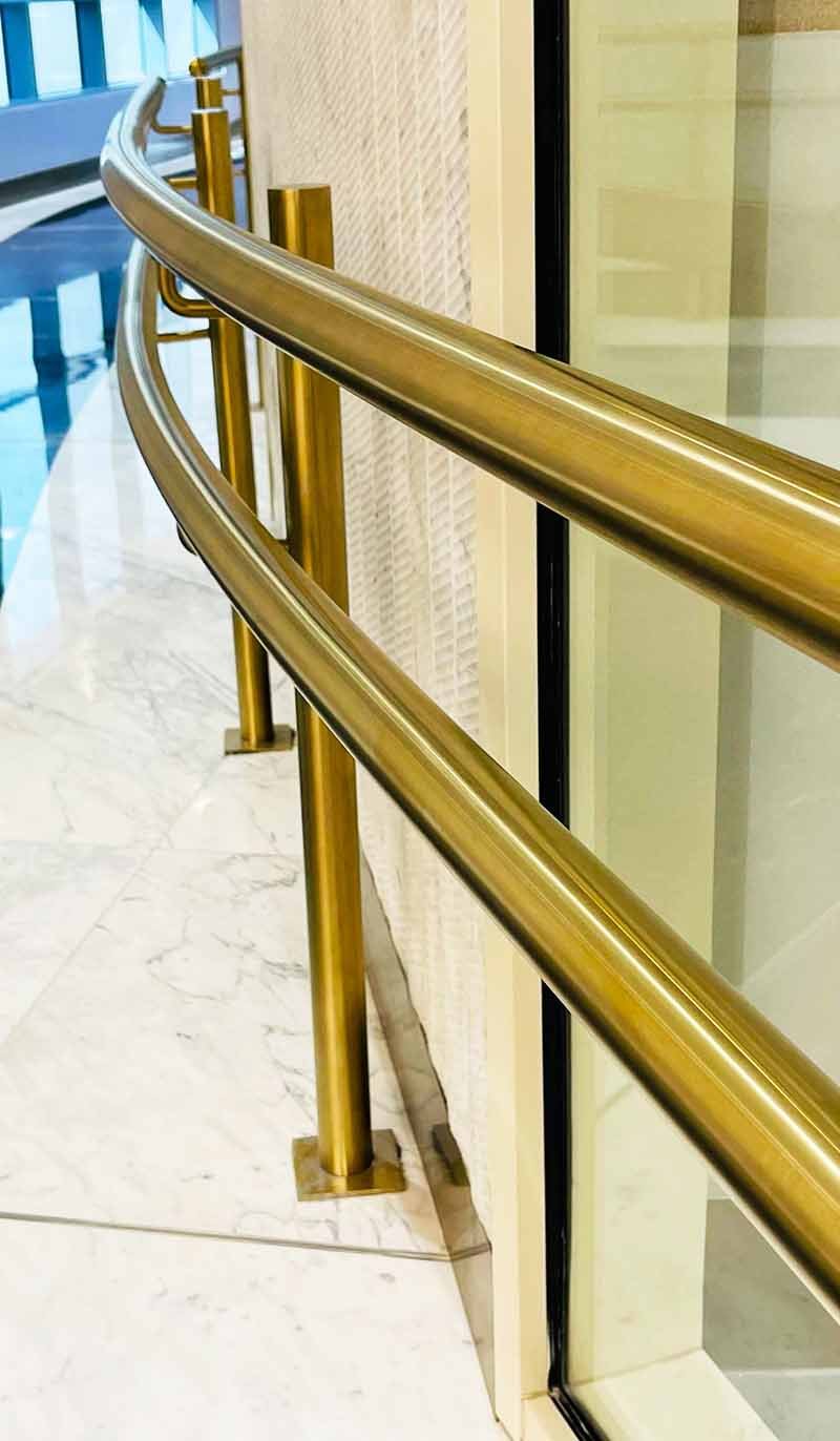 Custom stainless steel balustrades and railings for architectural project applications