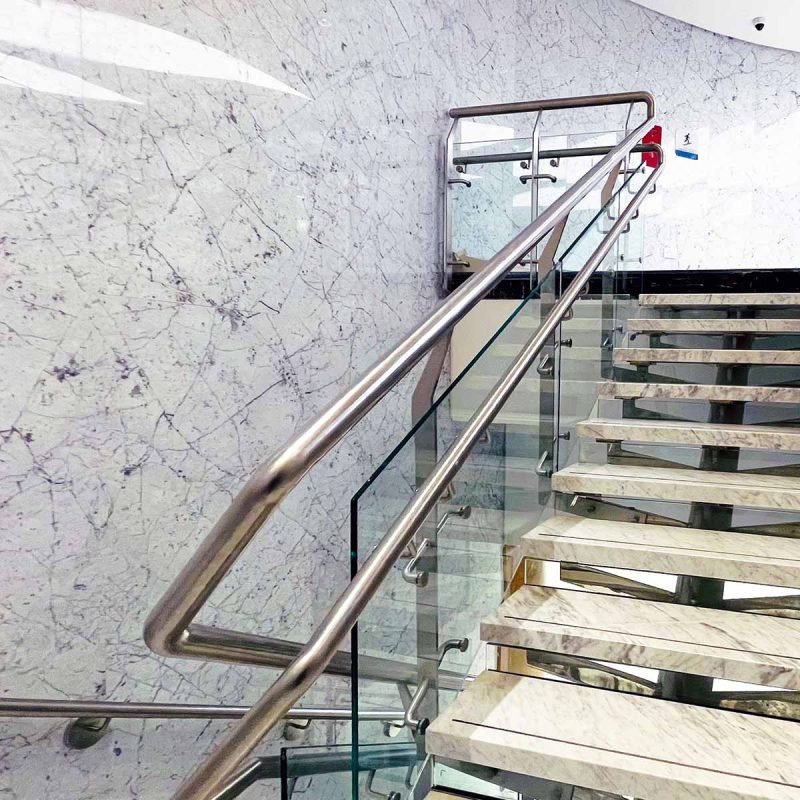 Custom stainless steel balustrades and railings for modern architectural applications
