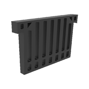 ABS wedge component for frameless glass balustrade systems