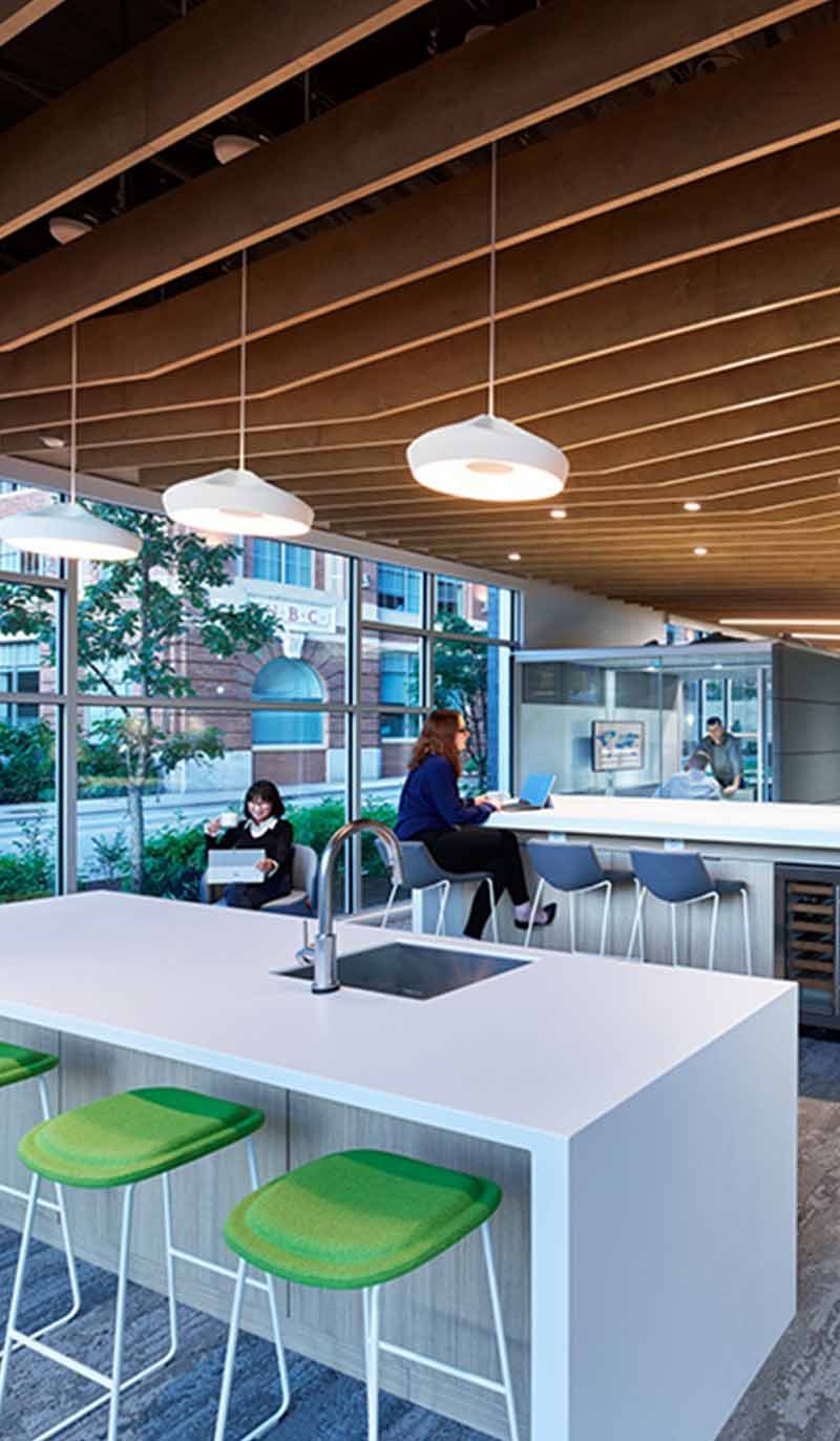 Customization options for linear metal ceiling systems with flexible panel configurations