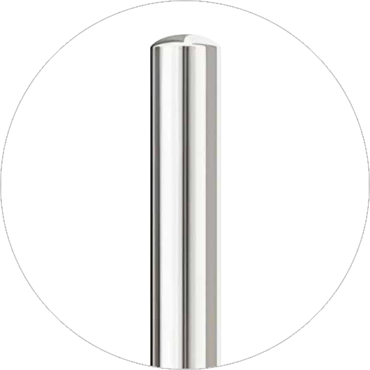 Dome top fixed bollard for vehicle access control