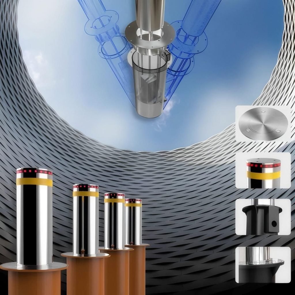 Customization options for hydraulic retractable bollard finishes and control systems