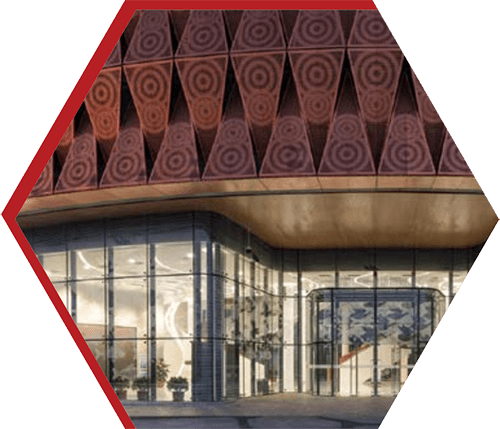 TBK Metal perforated pattern copper facade cladding panel for architectural exterior design