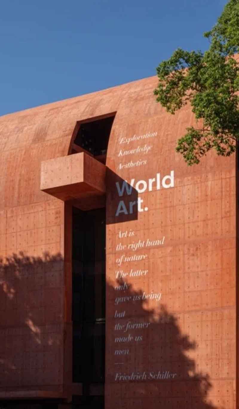 Corten steel wall cladding panels for an architectural project