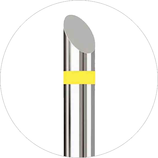Slant top fixed bollard for vehicle access control