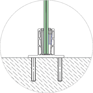 Reinforced surface-mounted frameless glass balustrade system