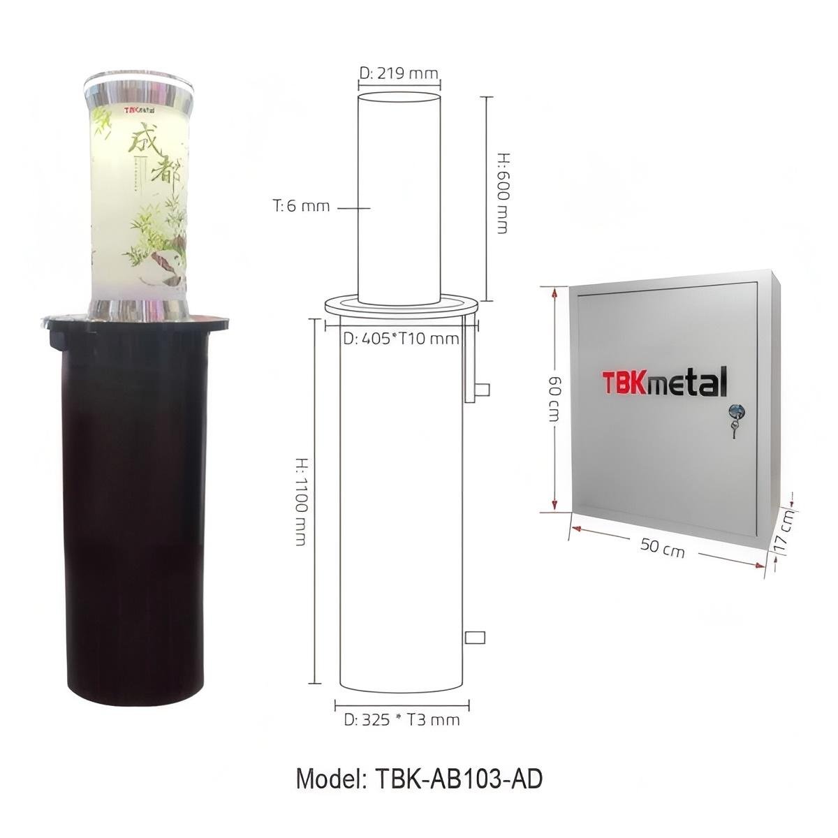 Automatic retractable bollards AB103