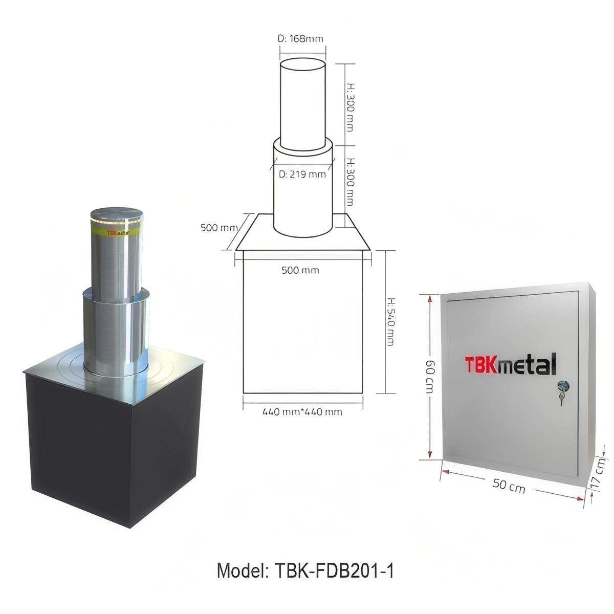 TBK automatic retractable bollards FDB201