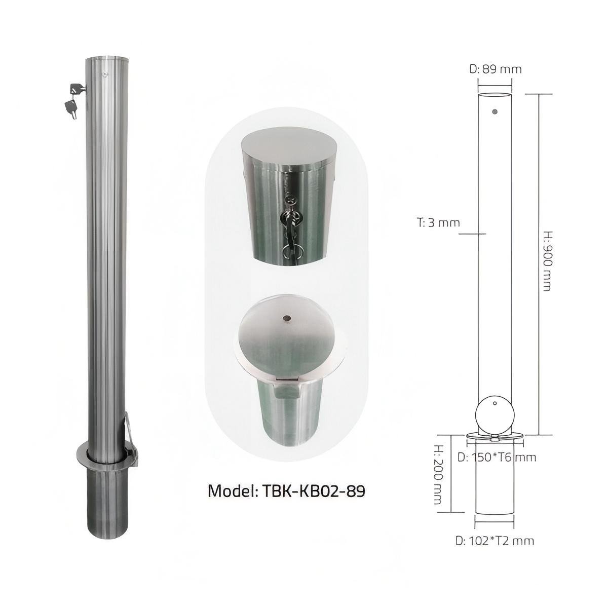 Stainless steel removable bollards for flexible site access