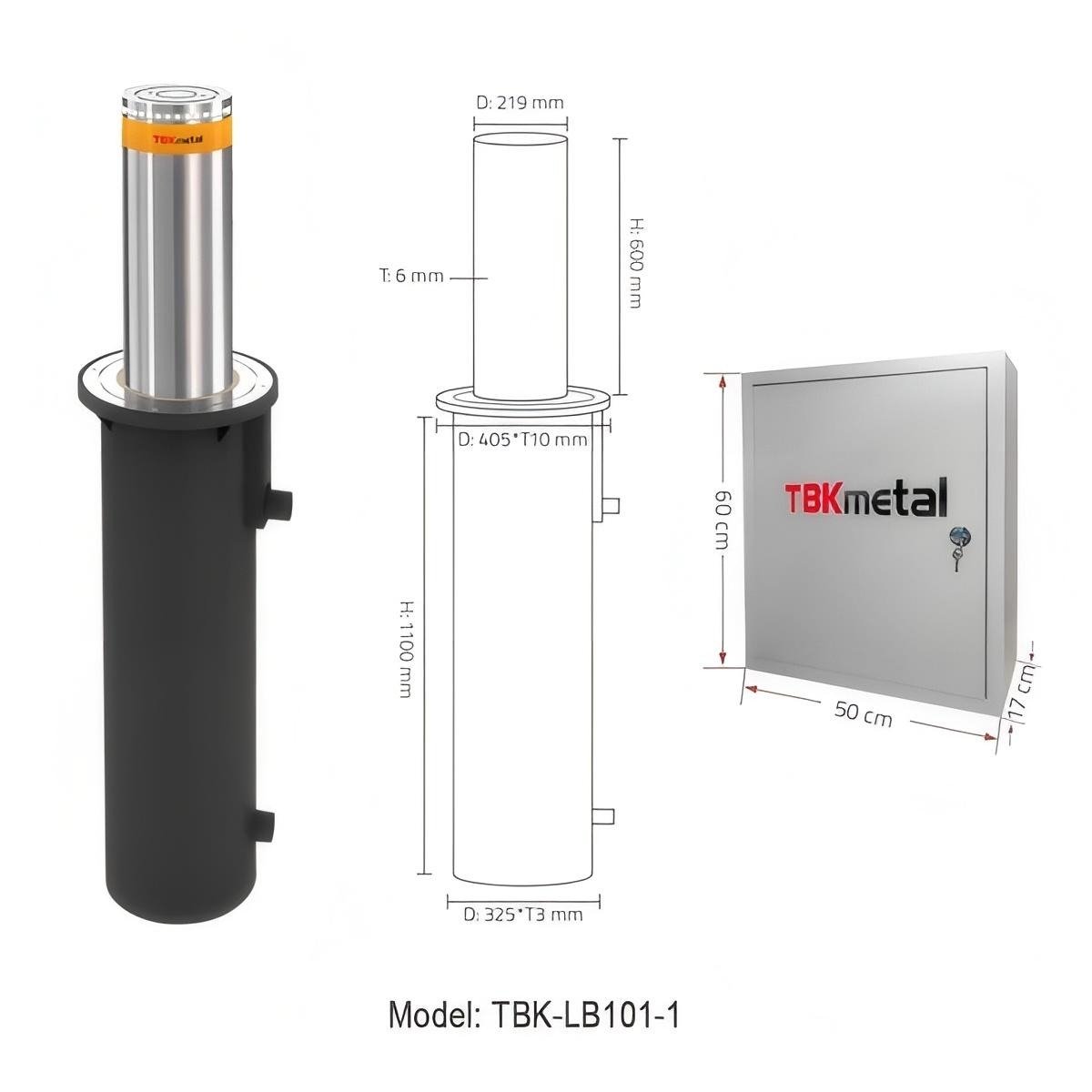 TBK-LB101 automatic retractable bollards