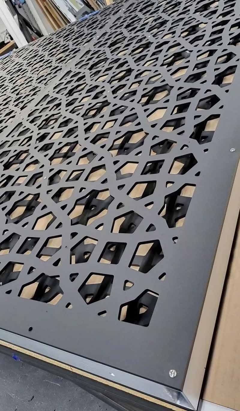 Custom CNC laser-cut metal railing design options