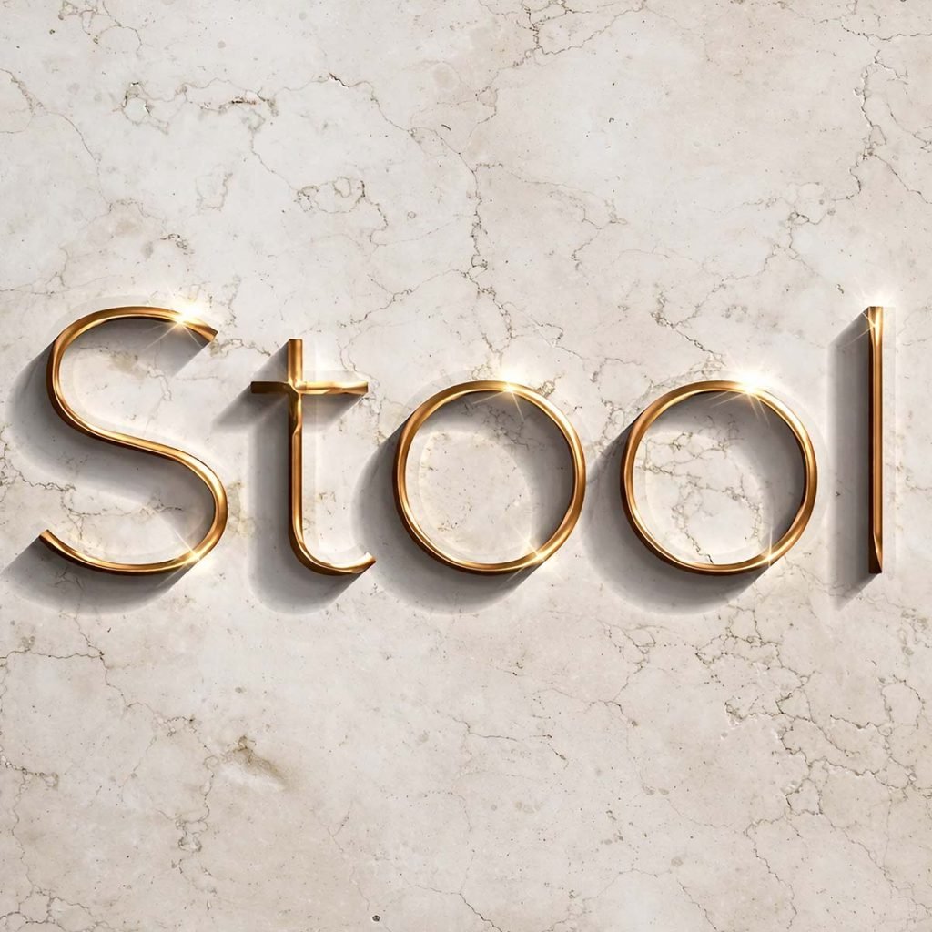 Custom stainless steel letters for house signs and architectural identification
