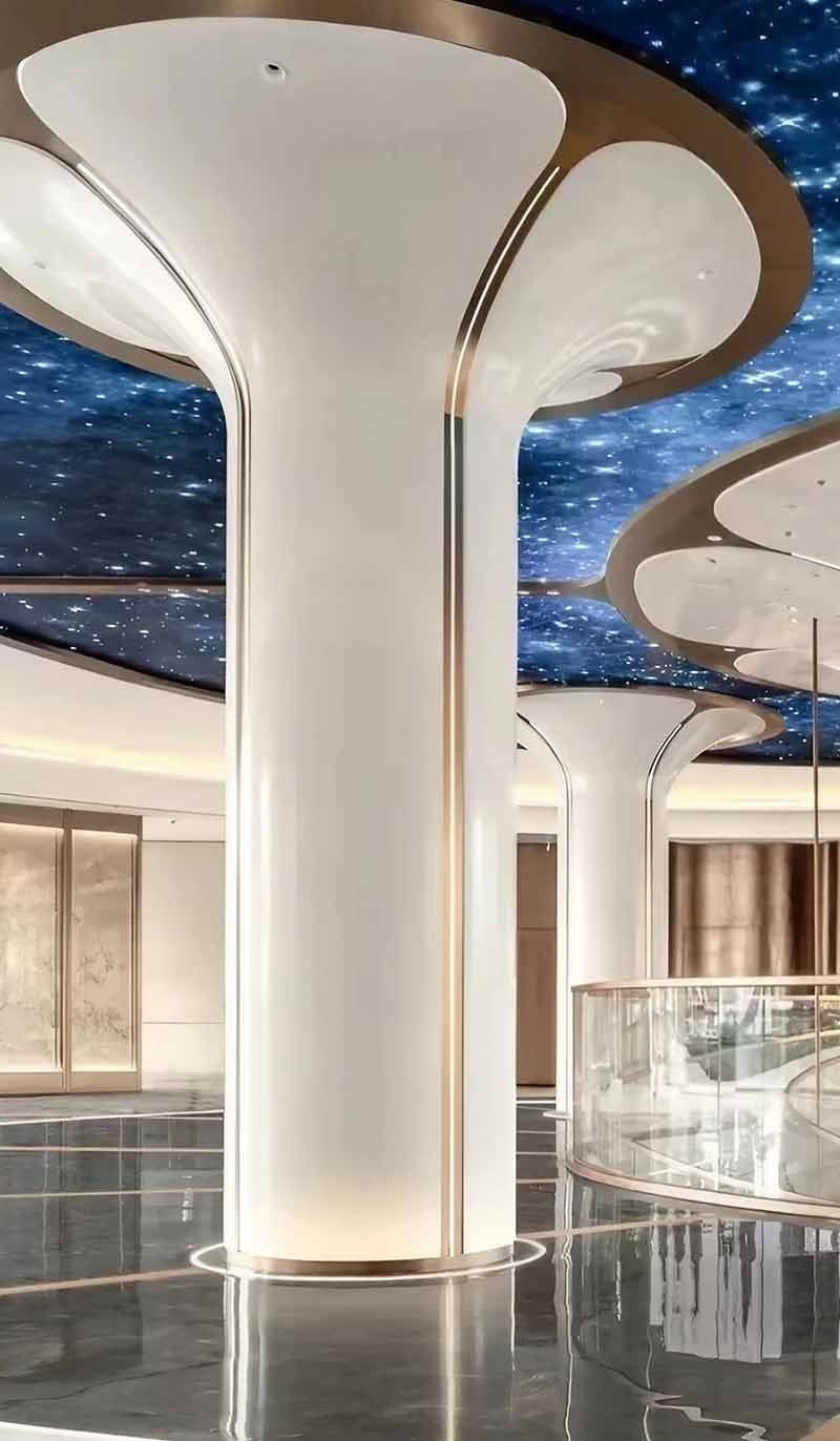 Aluminium column covers for commercial architectural projects