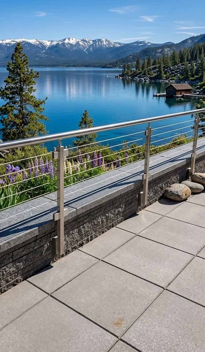 Custom stainless steel railings and balustrades featured in an architectural project