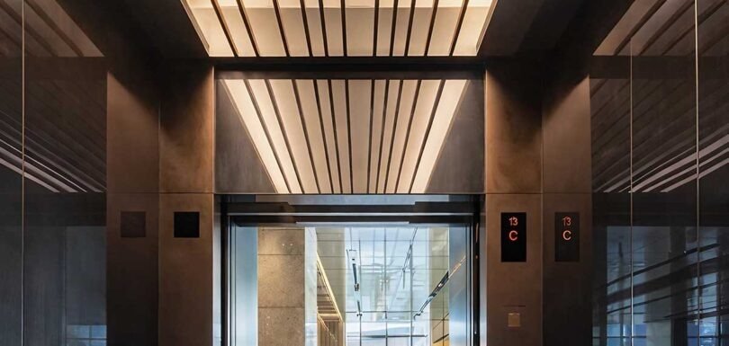 Architectural metal mesh facade creating sustainable exterior designs with modern patterns and functional building solutions