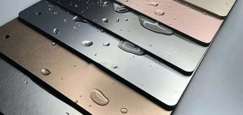 PVD coated stainless steel featuring innovative metal finishes for modern architectural and interior design applications
