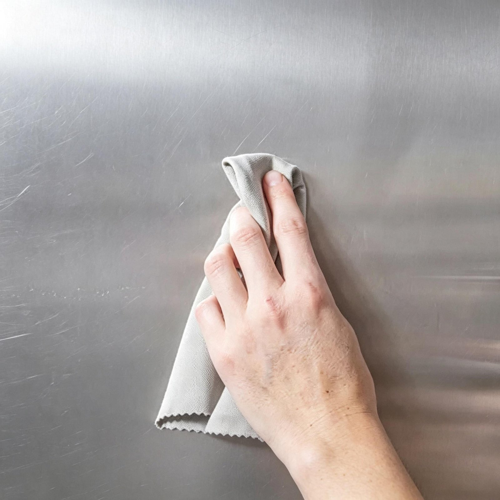 Guide showing how to remove scratches from stainless steel with brushed, matte, and mirror finishes