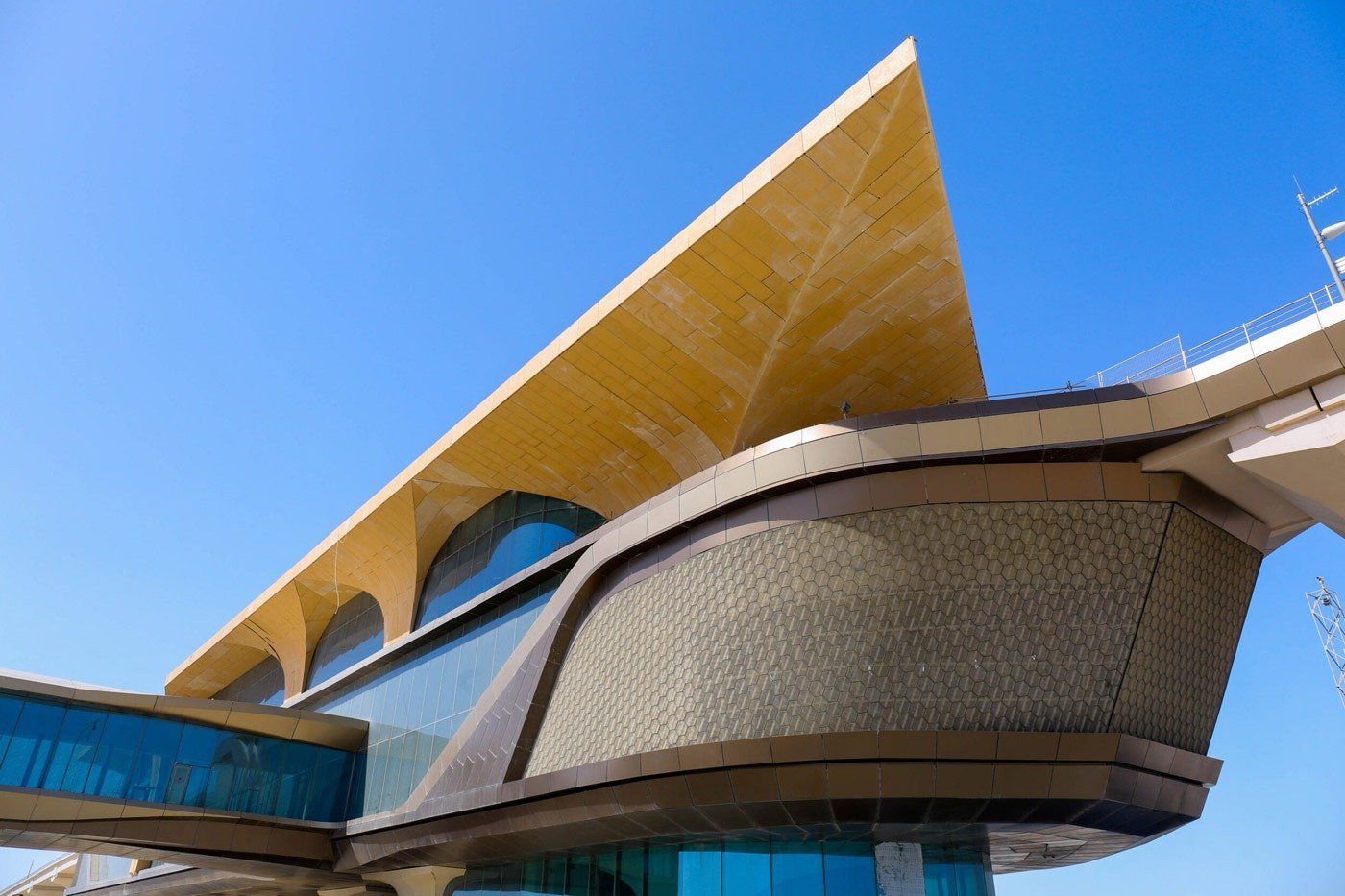 Architectural metalwork at Qatar University Metro Station