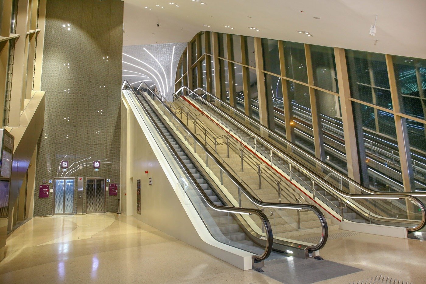 Custom metalwork for Qatar University Metro Station