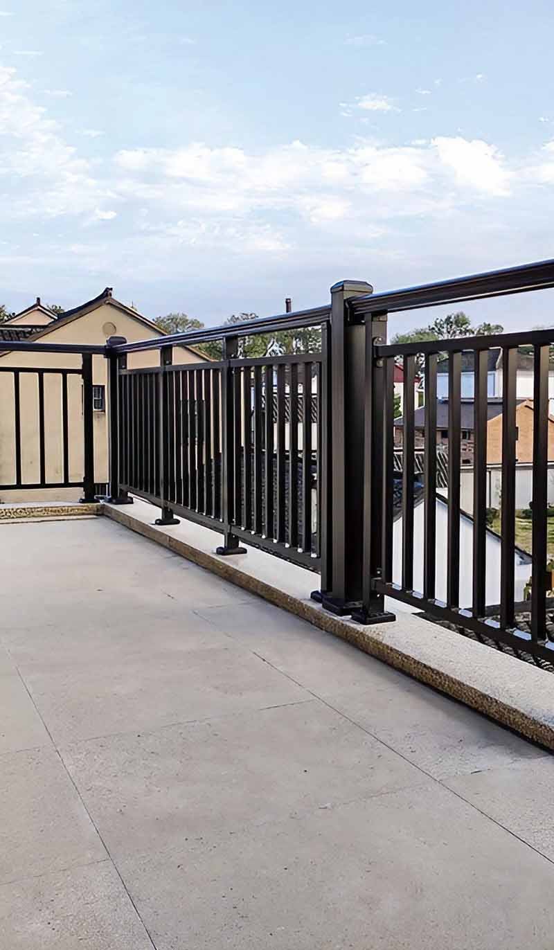 Mild steel railing project case for balcony architecture