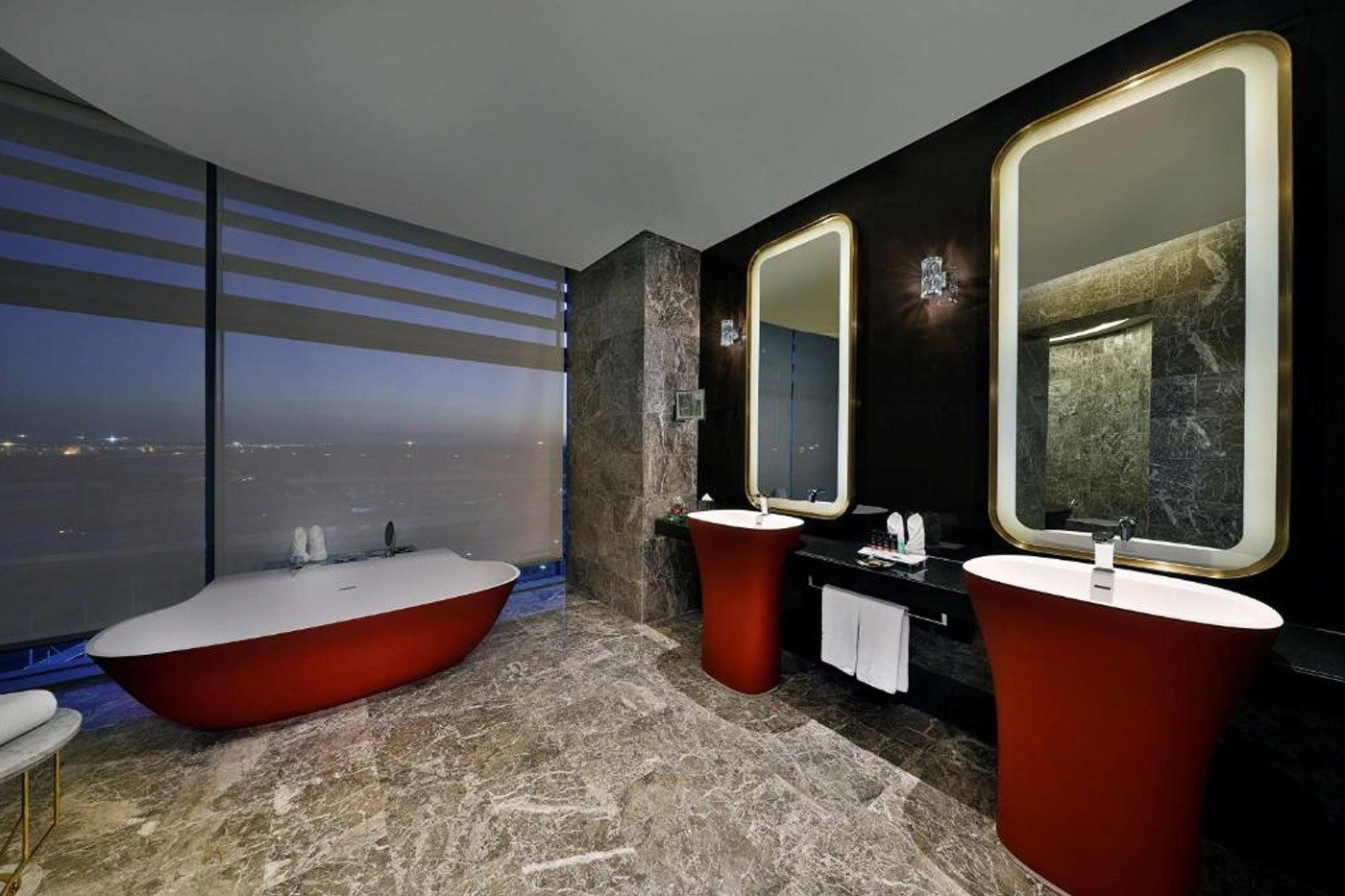 Luxury bathroom interior at AlRayyan Hotel in Doha, Qatar